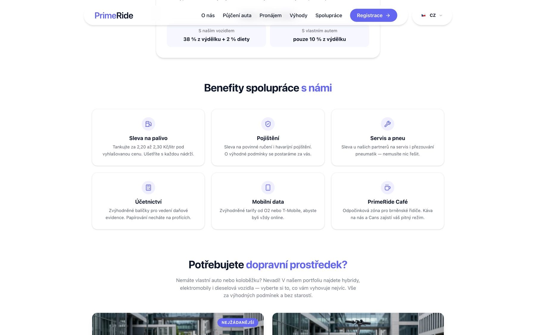 PrimeRide — další pohled