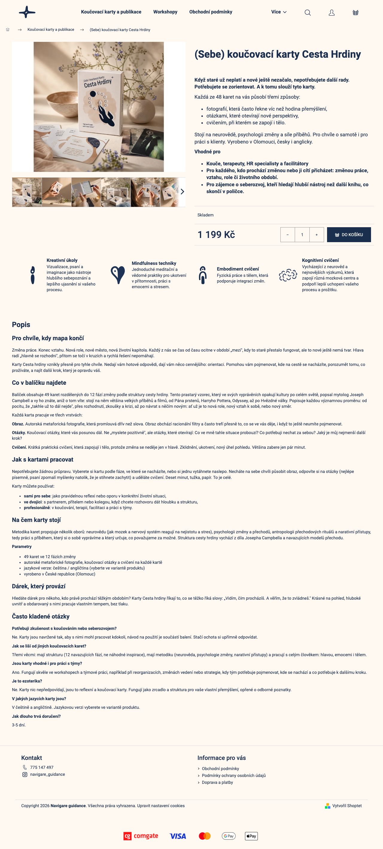 Navigare Guidance — průjezd webem